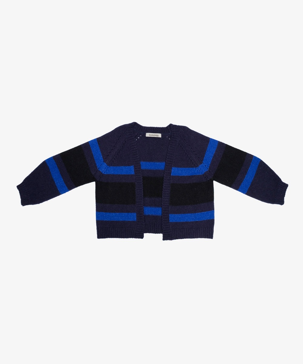BABY ALPACA CARDIGAN -NAVY & ROYAL BLUE