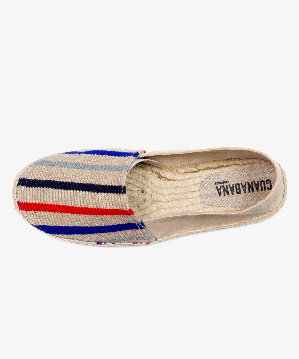 MEN'S ESPADRILLE - STRASS - RED & BLUE