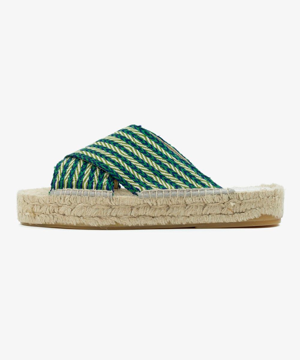 KEFALONIA COTTON ESPADRILLE - LEBANON - GREEN & NAVY