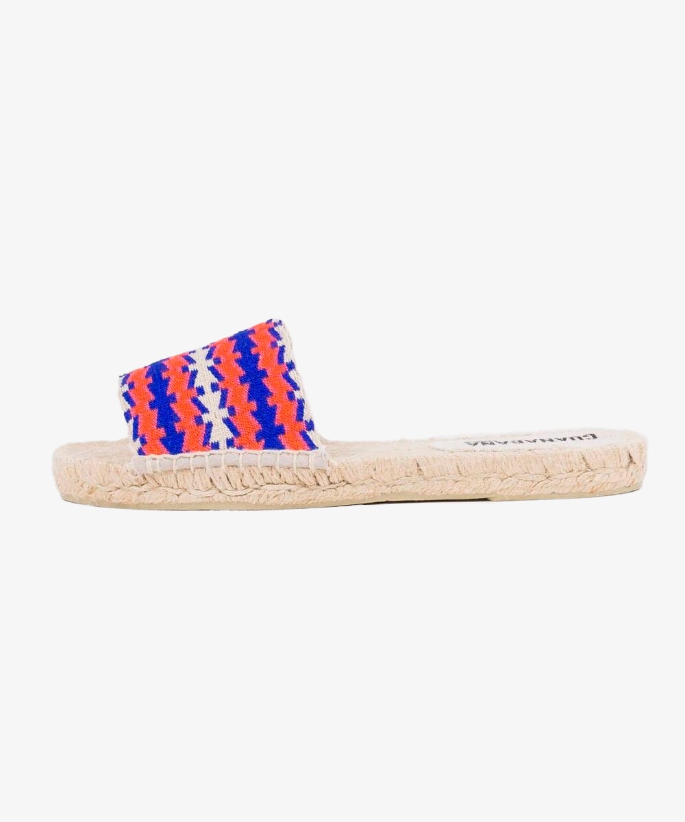 MULE ESPADRILLE - BIRMINGHAM - BLUE & ORANGE