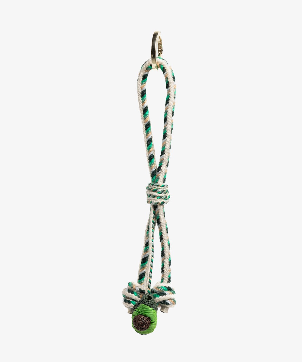 IRACA CHARM CORD WITH KEYRING - AVOCADO