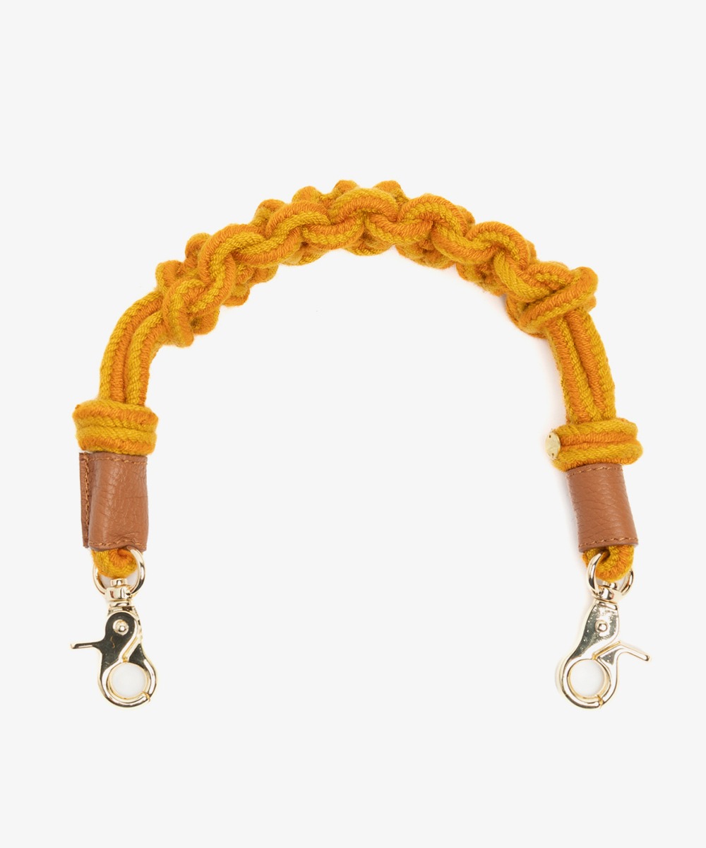 Cord shoulder strap - MACRAME MUSTARD