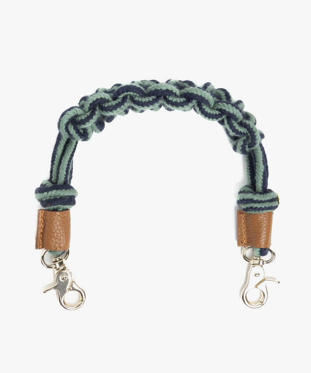 Asa de bolso de cordón - MACRAME - NAVY & BEIG