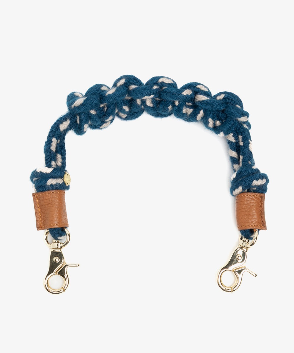 Cord shoulder strap - MACRAME-BLUE