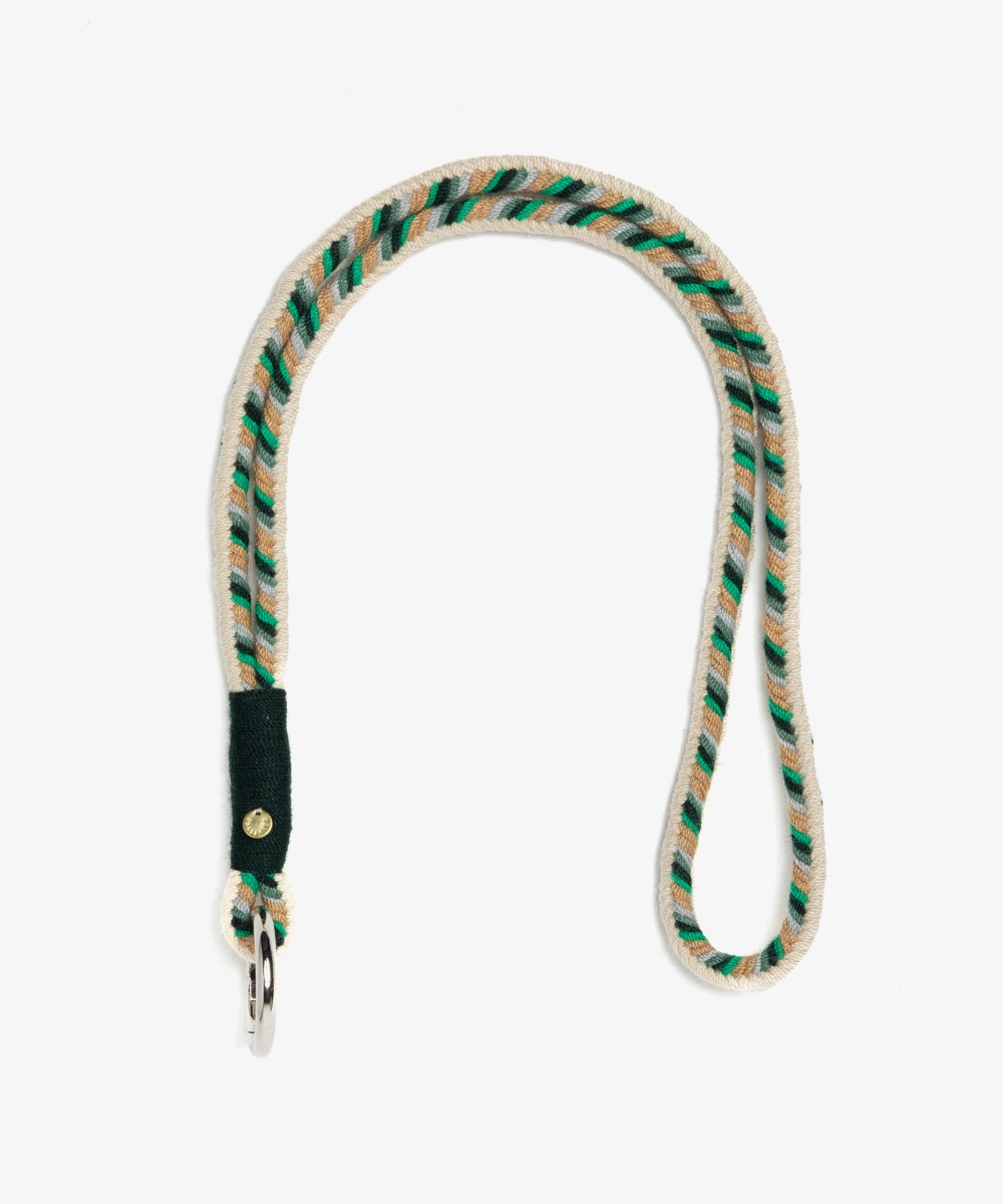 Llavero colgante- VERDE Y BEIGE