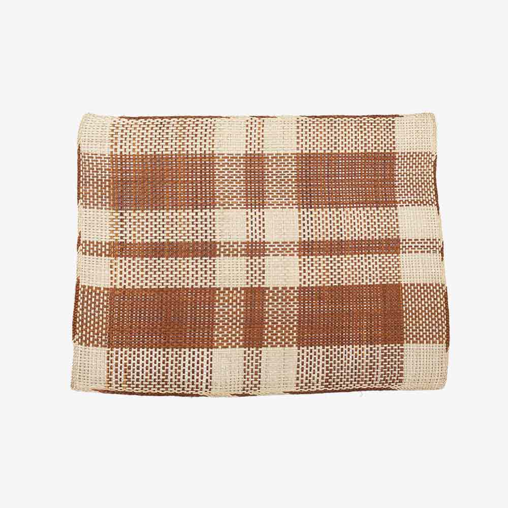 Rectangular placemat - 1 pc - BEIGE & TERRACOTTA