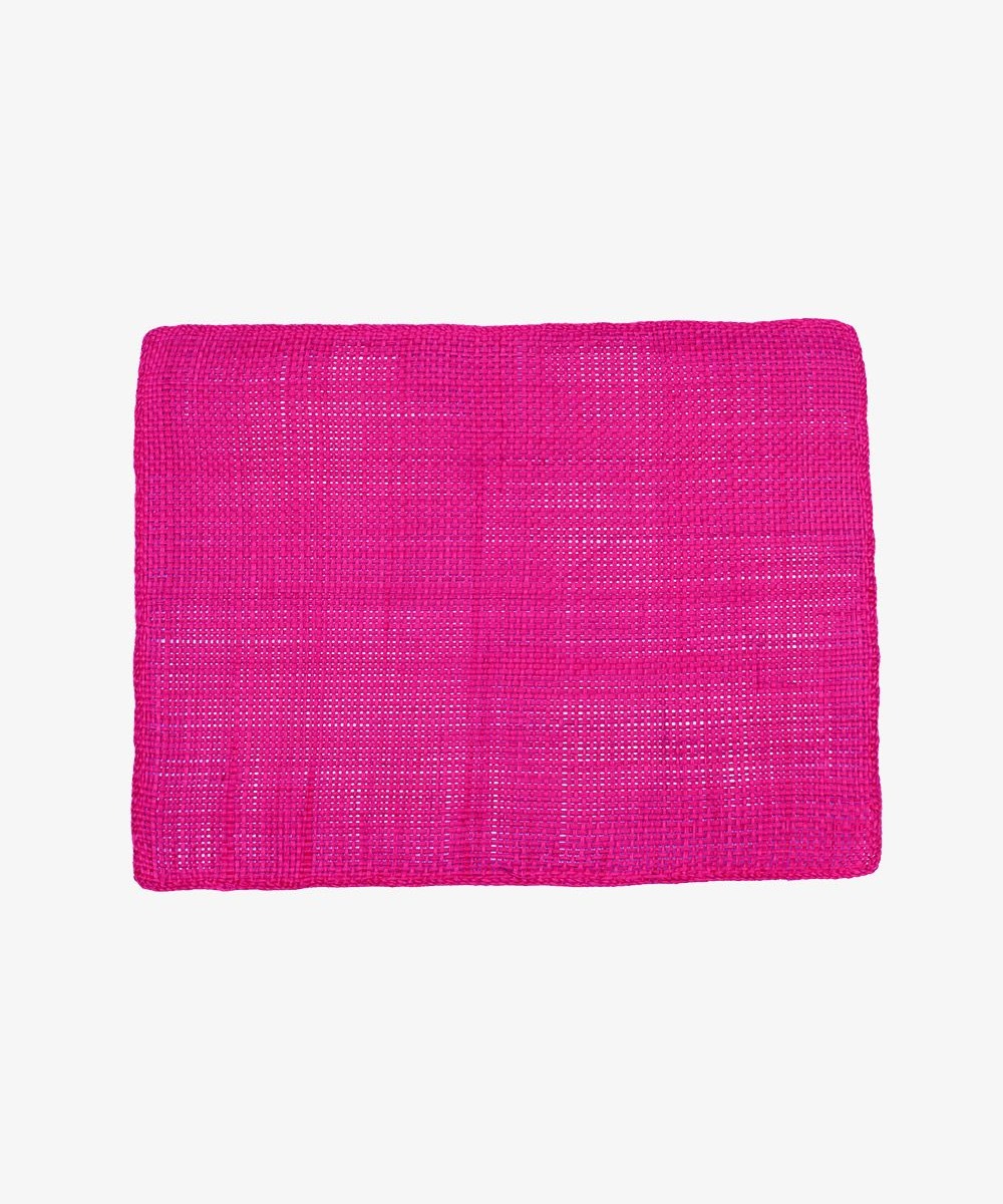 Straw placemat- SET OF 6 - FUCHSIA