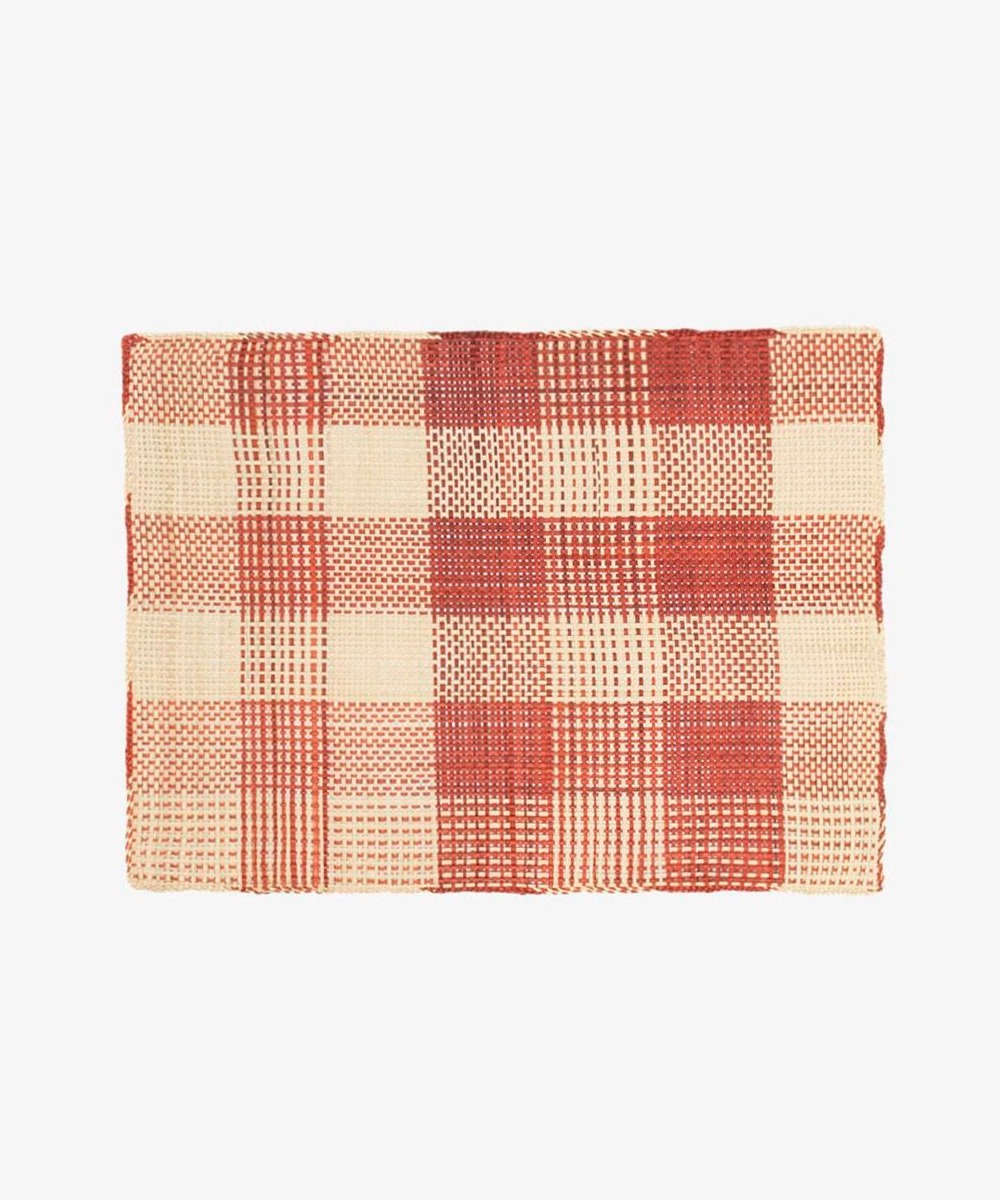 Straw placemat - SET OF 6 - BORDEAUX & BEIGE
