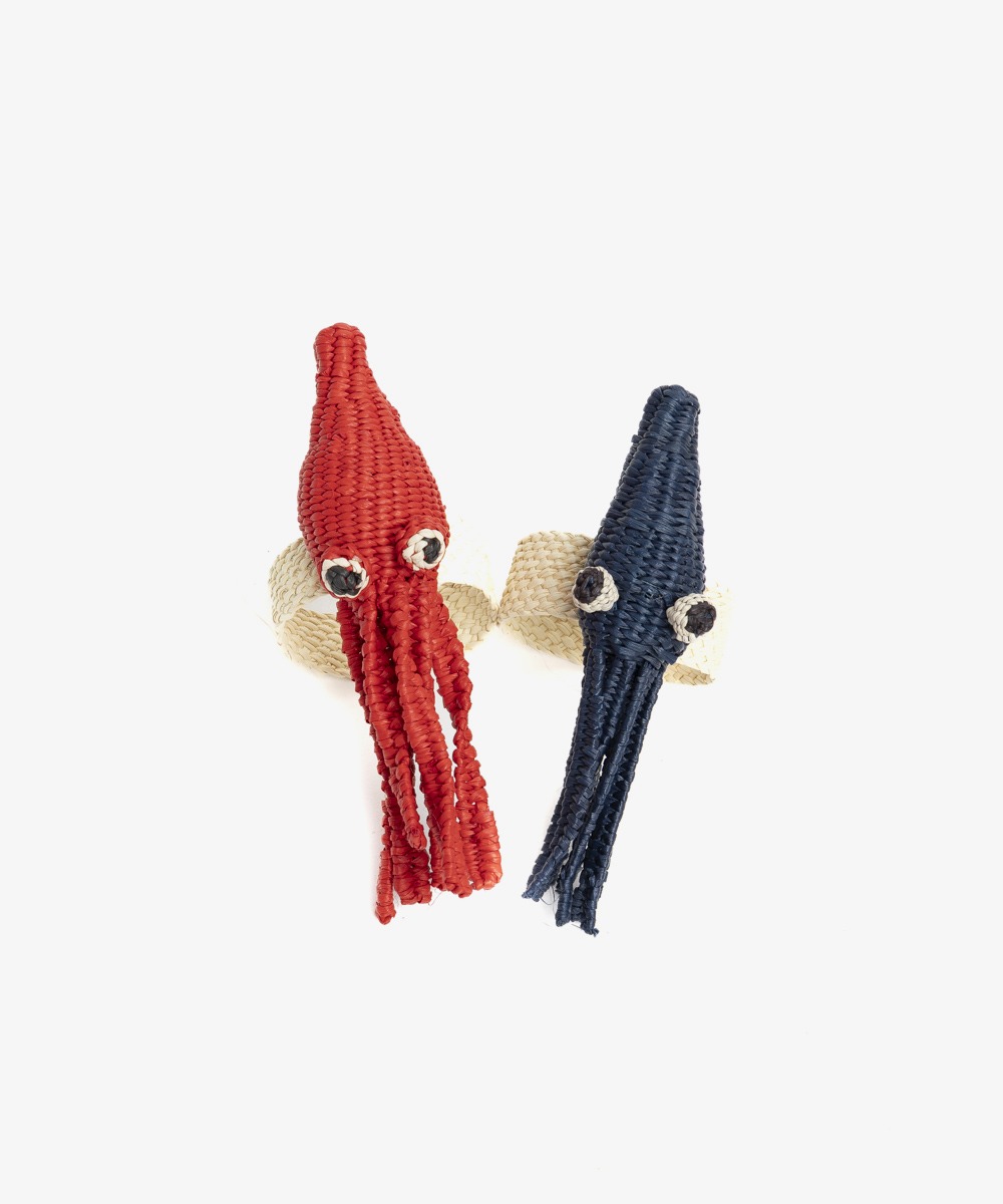 Servilletero CALAMAR - ROJO y BEIGE