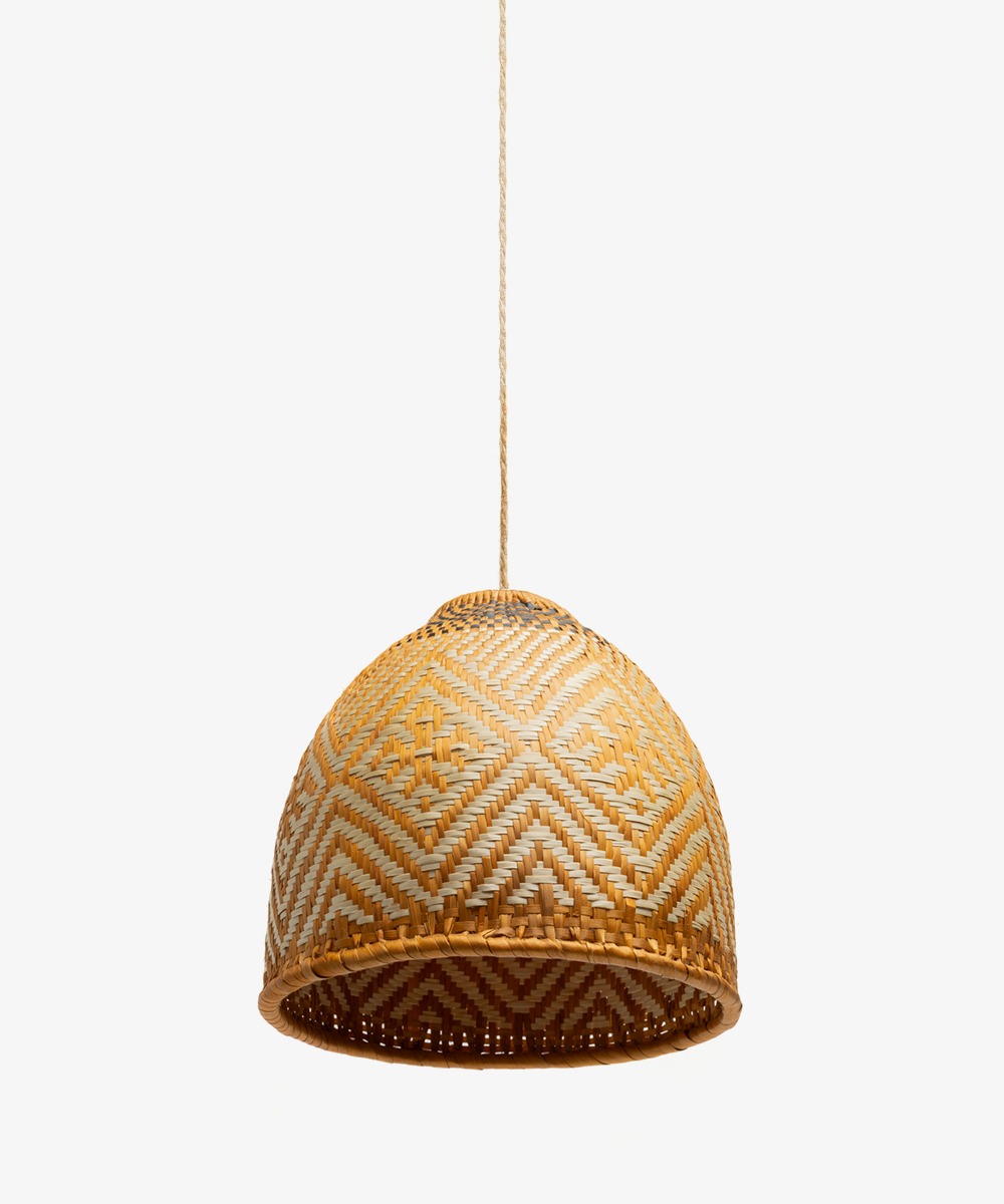 LAMPSHADE OVAL S - MUSTARD & BLACK
