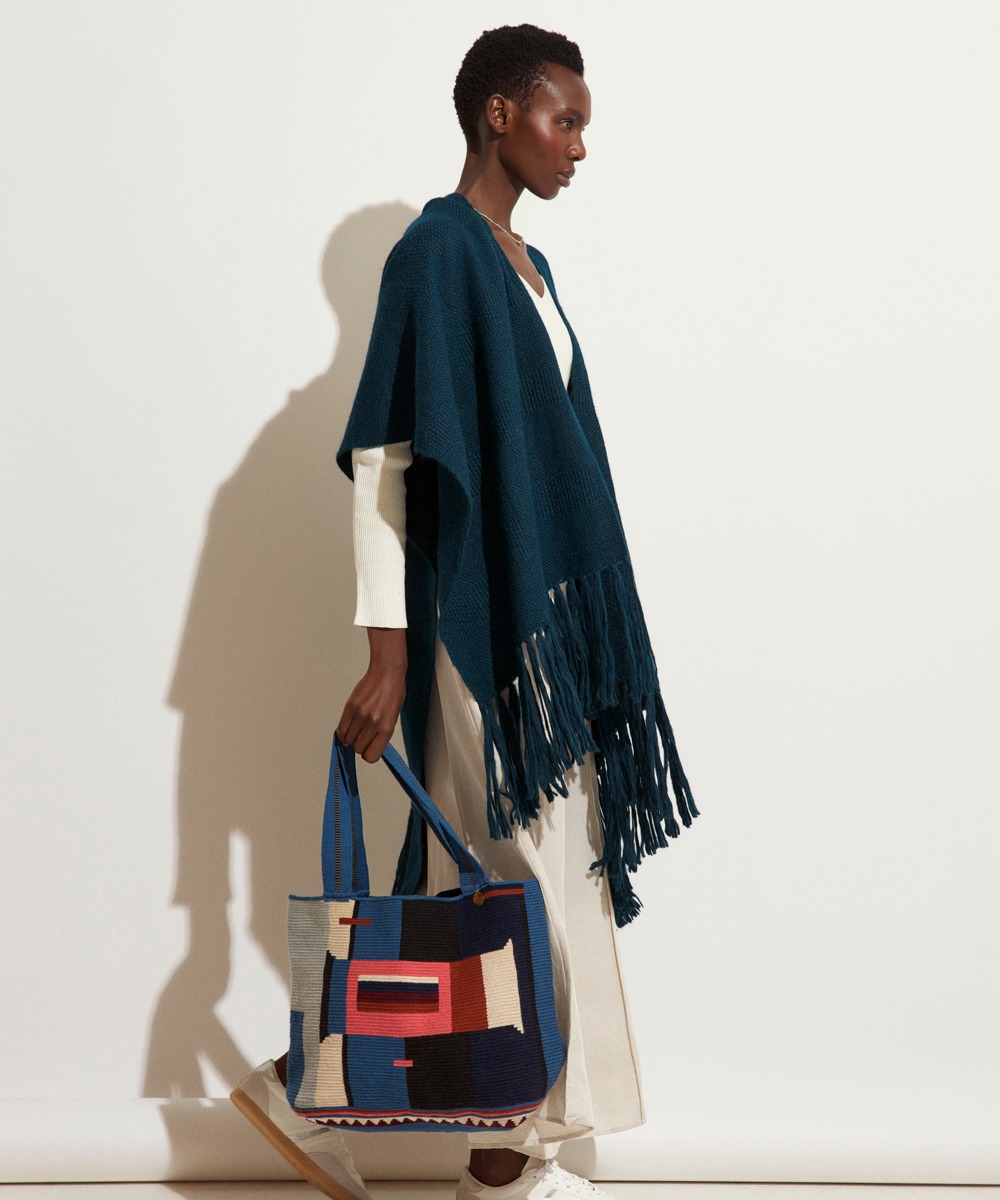 PONCHO JOSEPHINE - VERDE PETROLEO