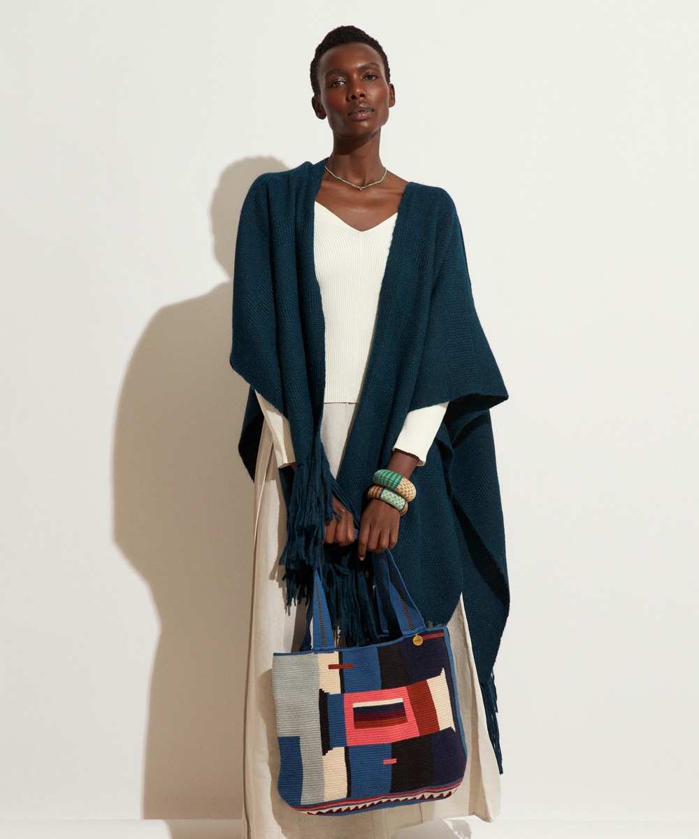 PONCHO JOSEPHINE - VERDE PETROLEO