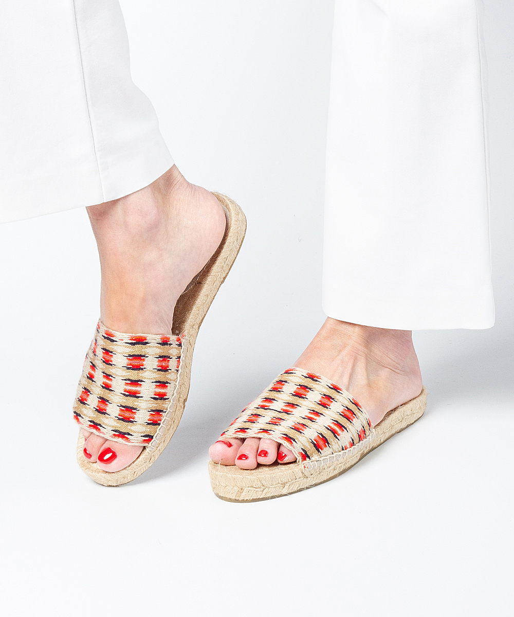 MULE ESPADRILLE - BAKERSFIELD - RED & TOAST