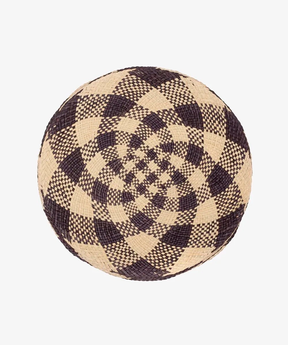 Round placemat - UNIT - BLACK & BEIGE