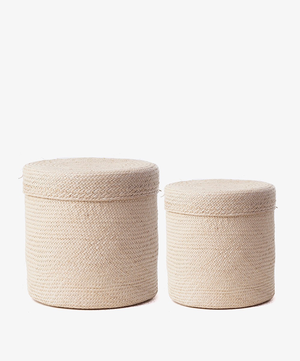 Iraca Basket Set/2 PLAIN BEIGE