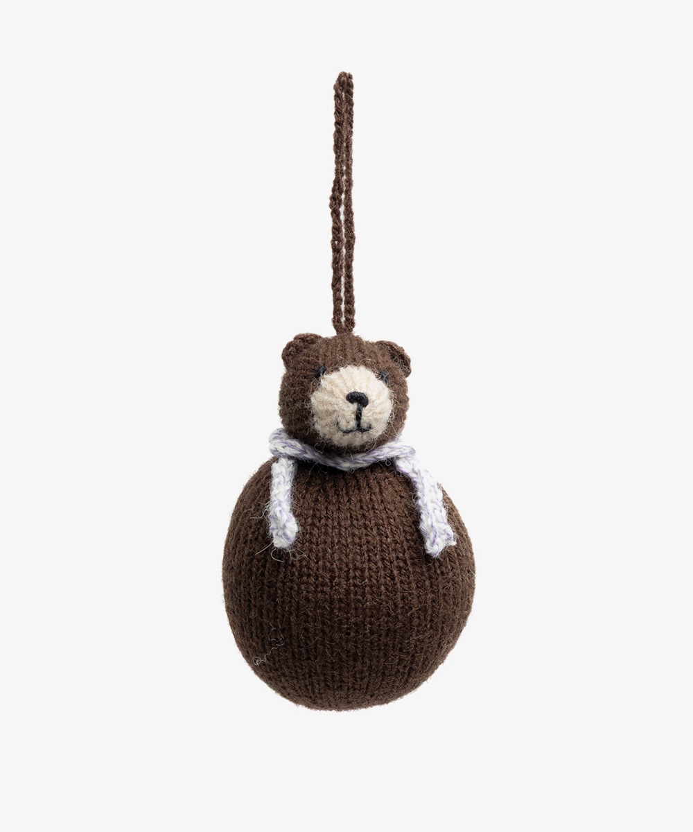 CHRISTMAS ORNAMENT - GRIZZLE BEAR WITH SCARF