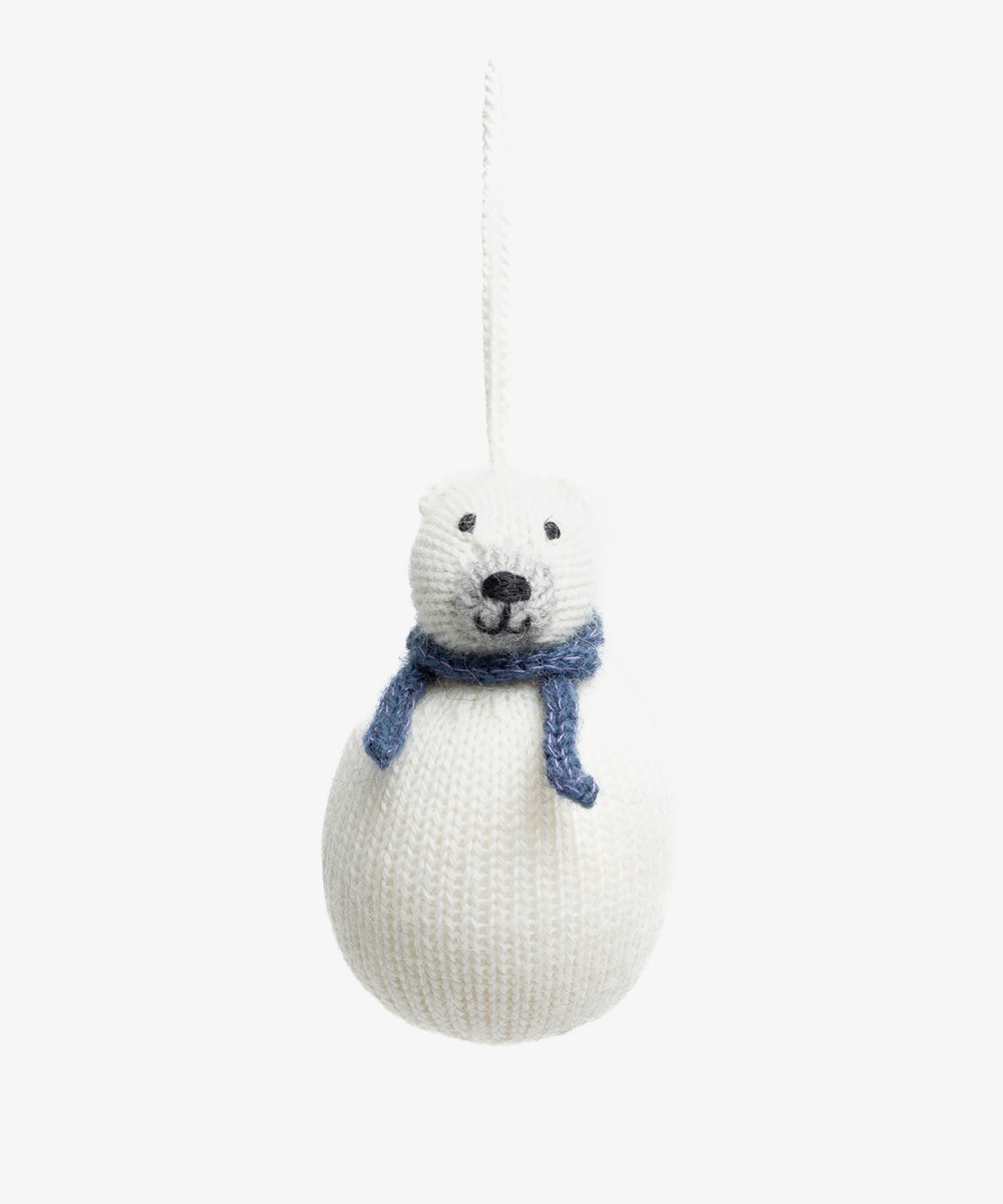 CHRISTMAS ORNAMENT - POLAR BEAR WITH SCARF