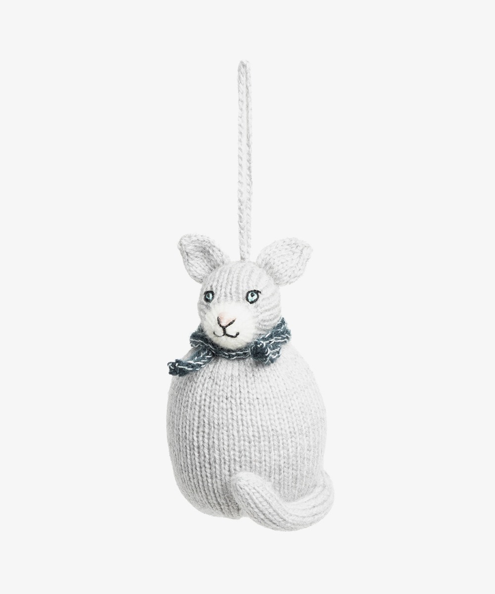 CHRISTMAS ORNAMENT - GREY CAT