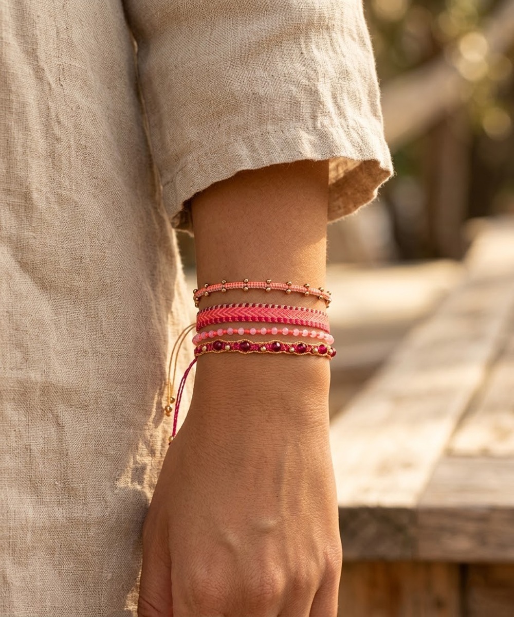 SET BRACELETS - NEON PINK