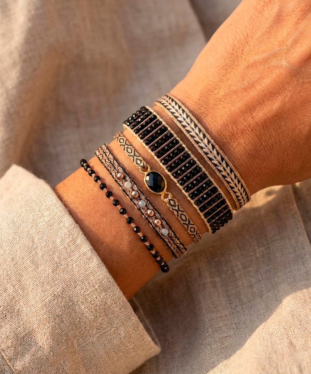 SET BRACELETS - BLACK