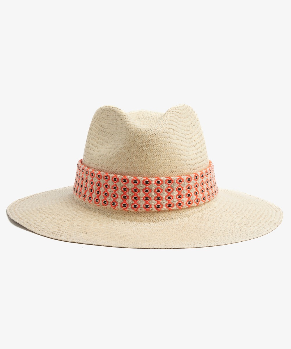 PANAMA HAT WITH RIBBON - BEIGE
