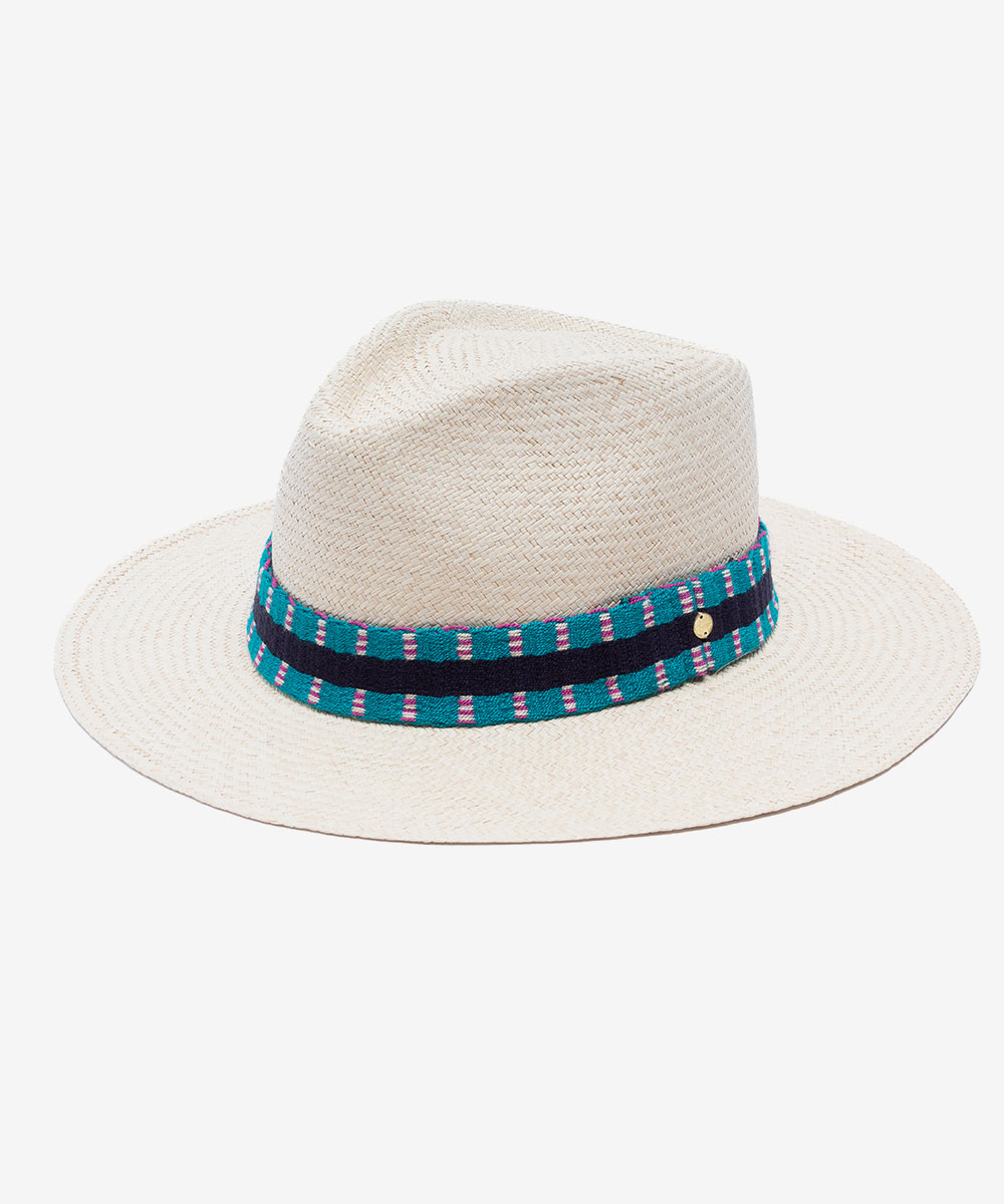 PANAMA HAT WITH RIBBON - BEIGE