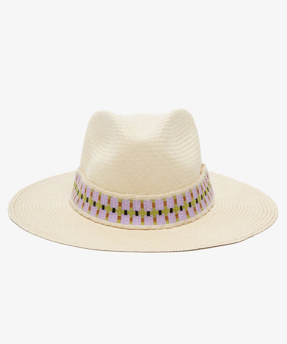 PANAMA HAT WITH RIBBON - BEIGE