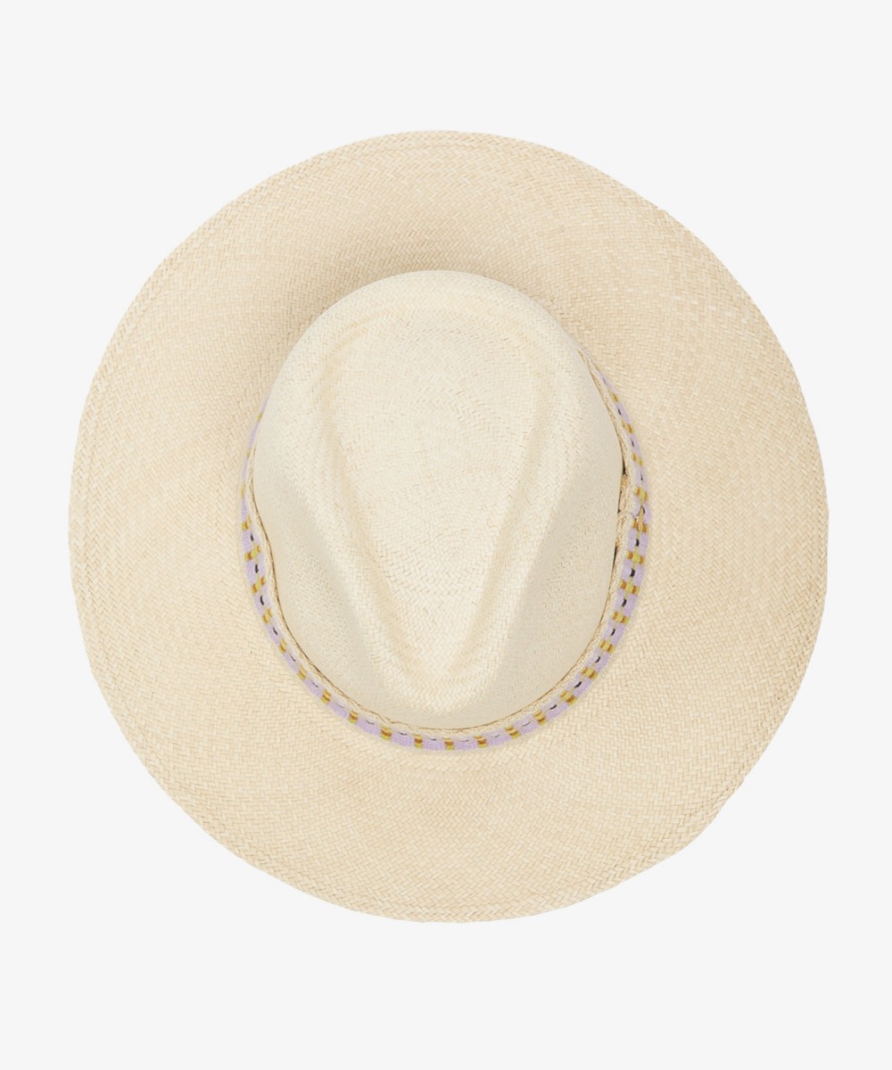 PANAMA HAT WITH RIBBON - BEIGE