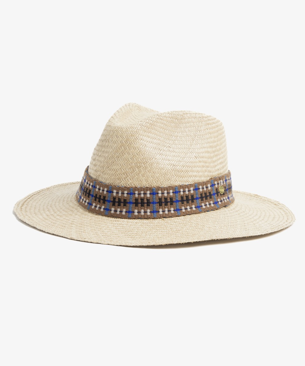 PANAMA HAT WITH  RIBBON - TOAST