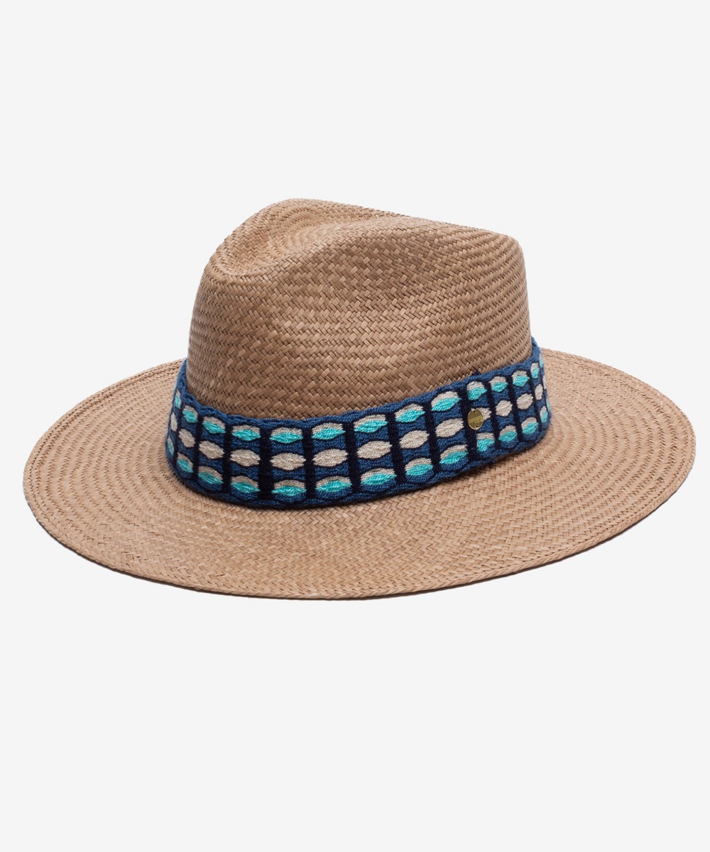 SOMBRERO PANAMA CON CINTA - TOSTADO